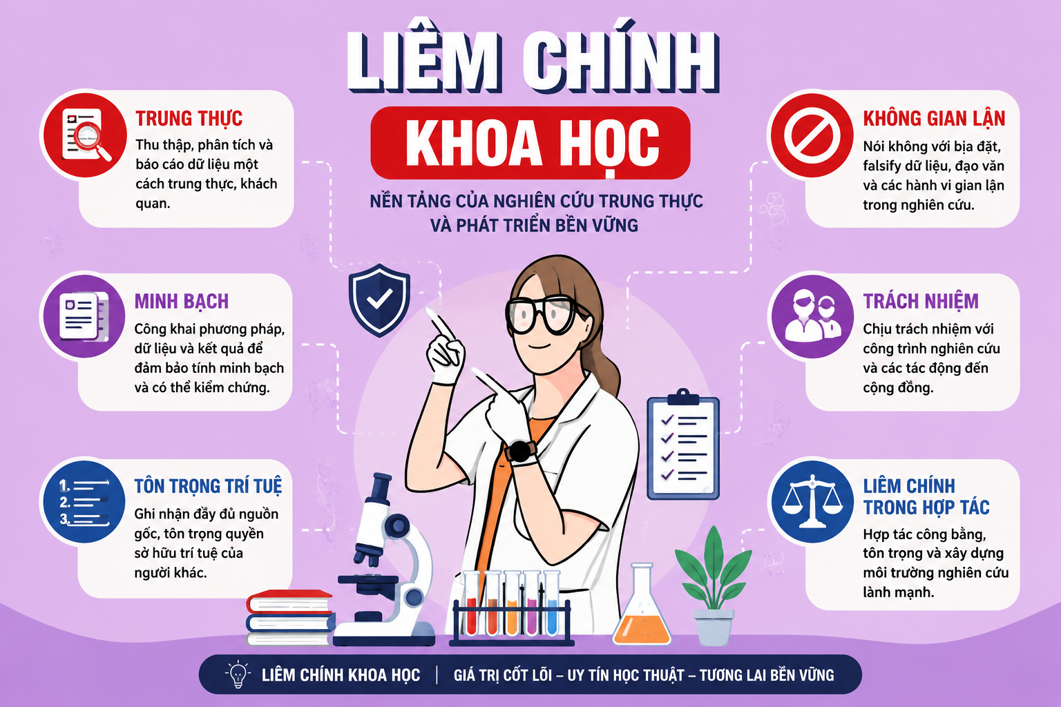 LẦN ĐẦU TIÊN, MỘT KHUNG NGUYÊN TẮC TOÀN DIỆN VỀ LIÊM CHÍNH KHOA HỌC ĐƯỢC BAN HÀNH TẠI VIỆT NAM