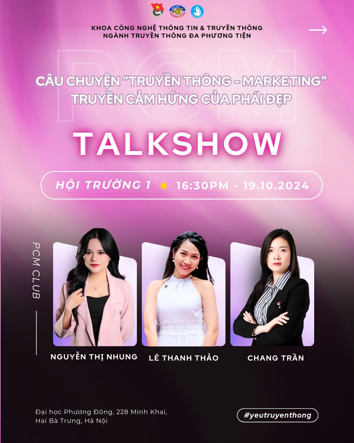 TALKSHOW “CÂU CHUYỆN TRUYỀN THÔNG - MARKETING TRUYỀN CẢM HỨNG CỦA PHÁI ĐẸP”