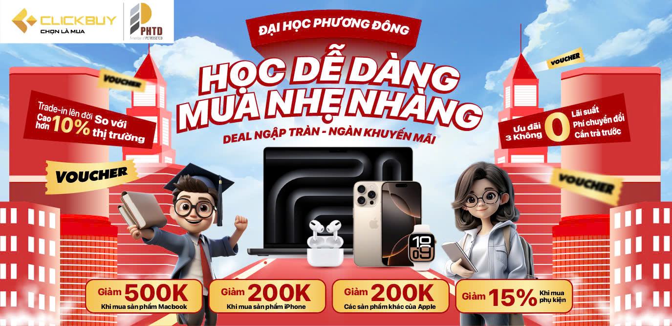 BACK TO SCHOOL - Trải nghiệm Apple, nhận mưa quà tặng!
