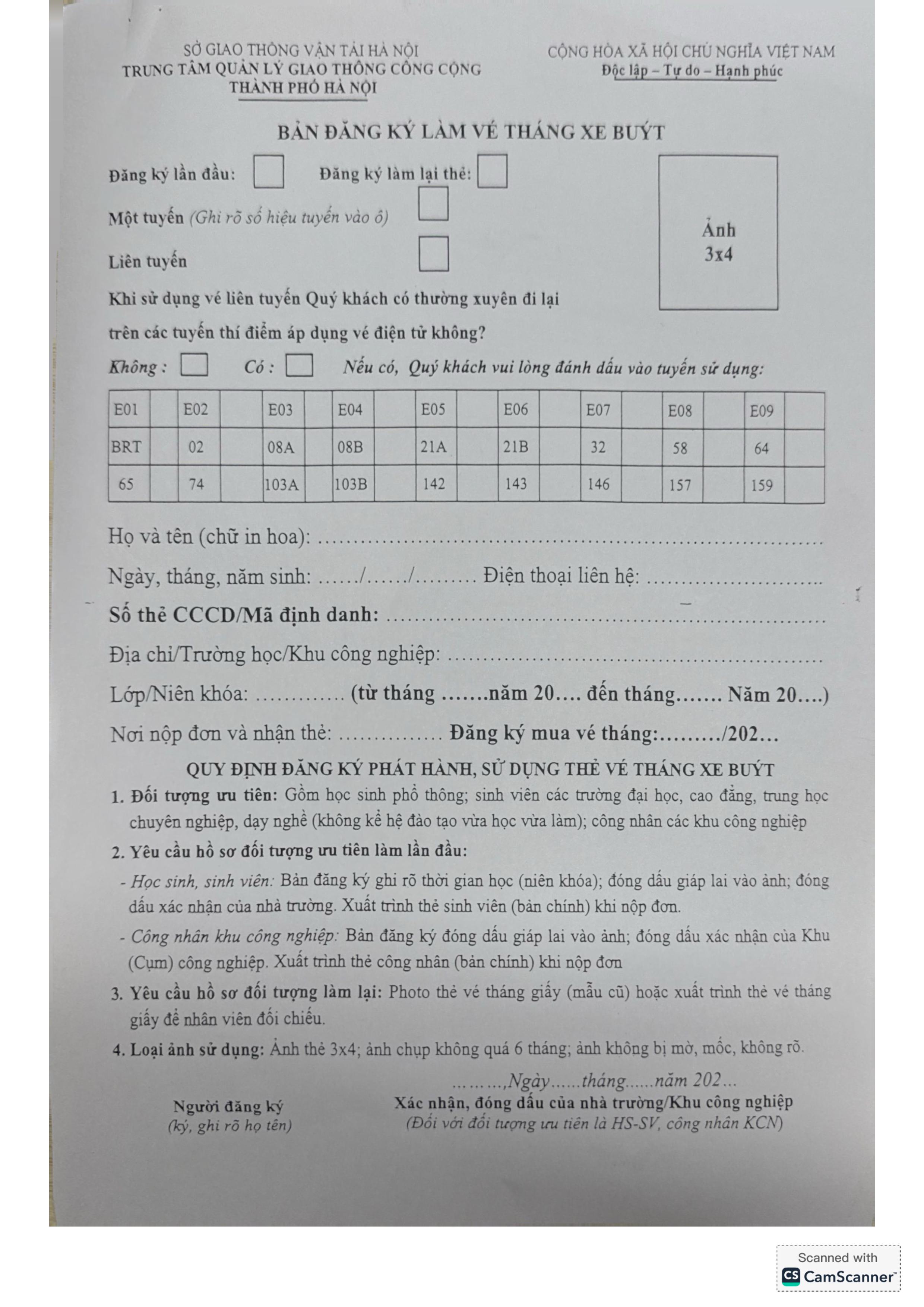 THÔNG BÁO VỀ VIỆC CẤP GIẤY XÁC NHẬN CHO SINH VIÊN LÀM VÉ THÁNG XE BUS